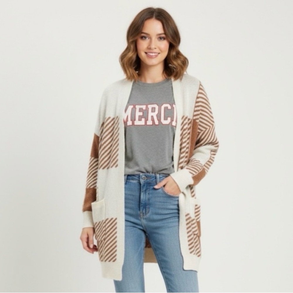 Entro Geometric Cardigan